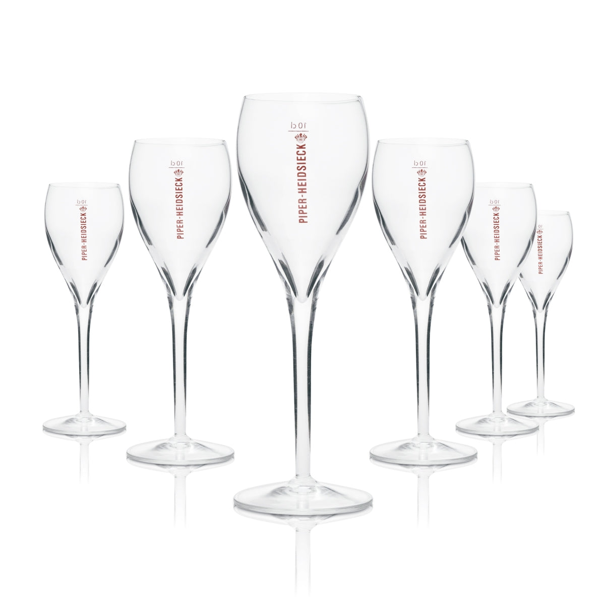6x Piper-Heidsieck Champagne Glass Flute 14cl