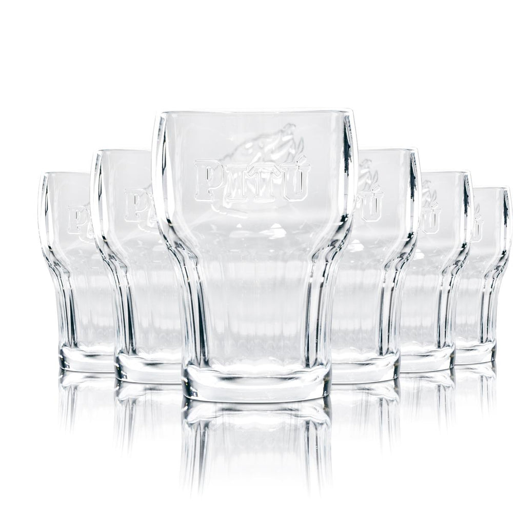 6x Pitu Cachaca long drink glass with engraving