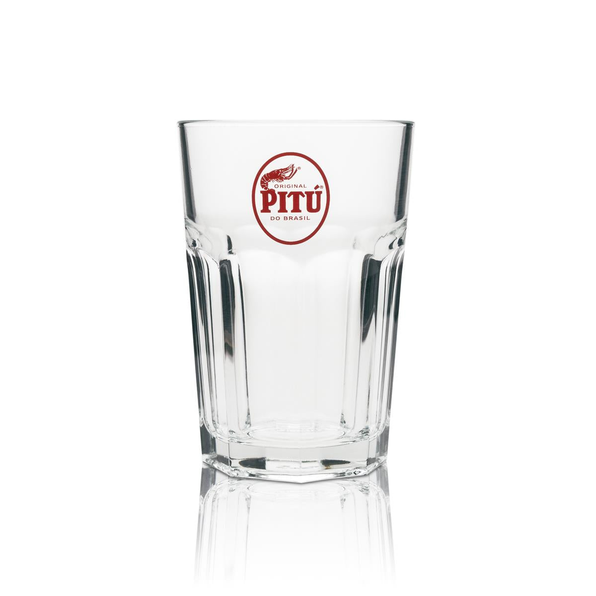 6x Pitu Cachaca Long Drink Glass with Red Logo – View 2