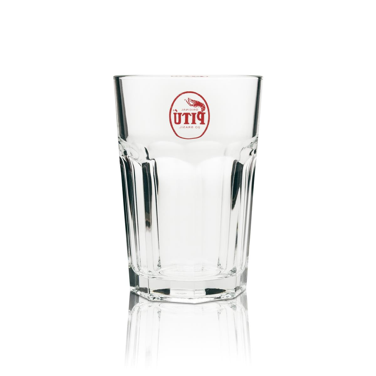 6x Pitu Cachaca Long Drink Glass with Red Logo – View 3