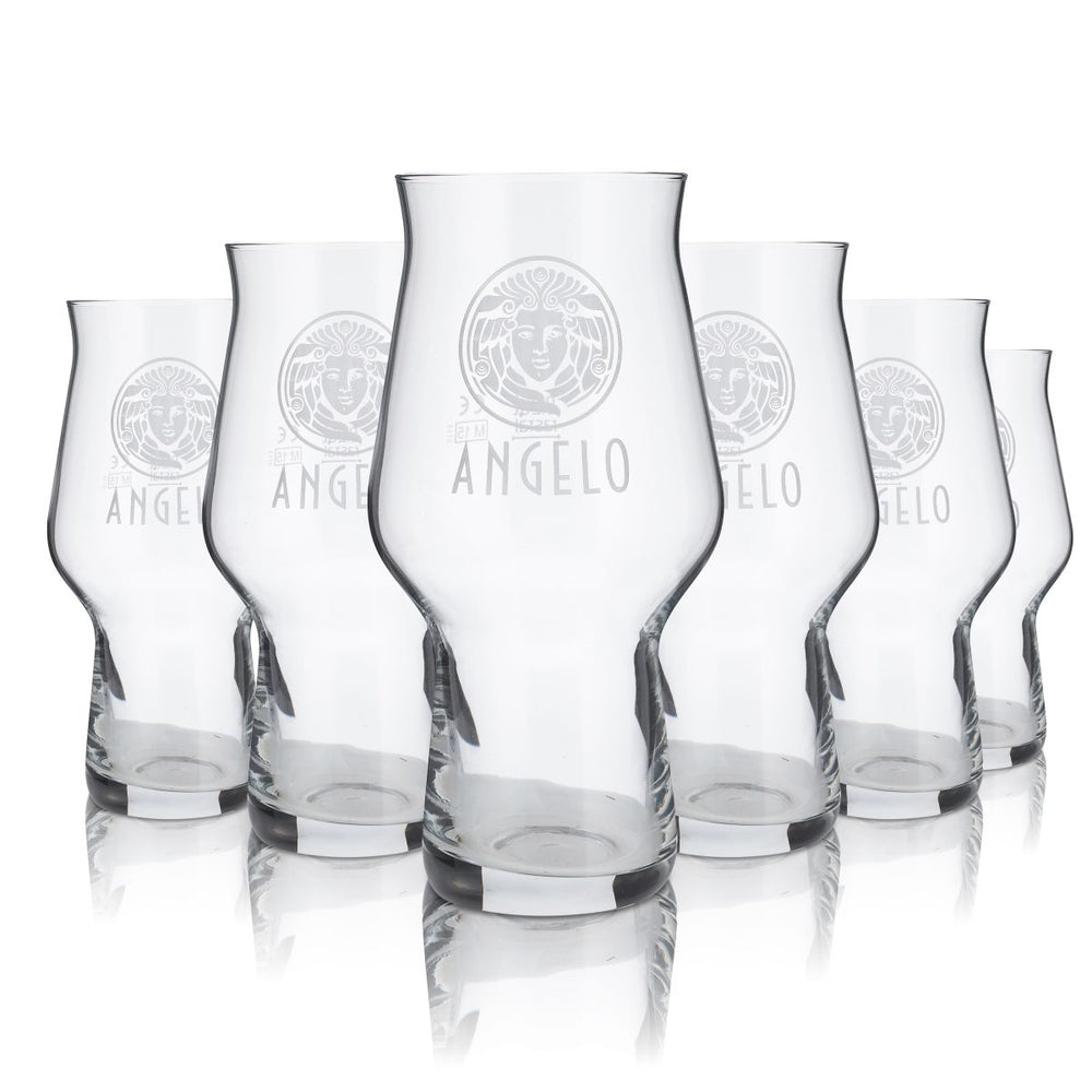 6x Poretti Angelo Glass Beer Glasses 0.25l Beer "Craft Master One White"