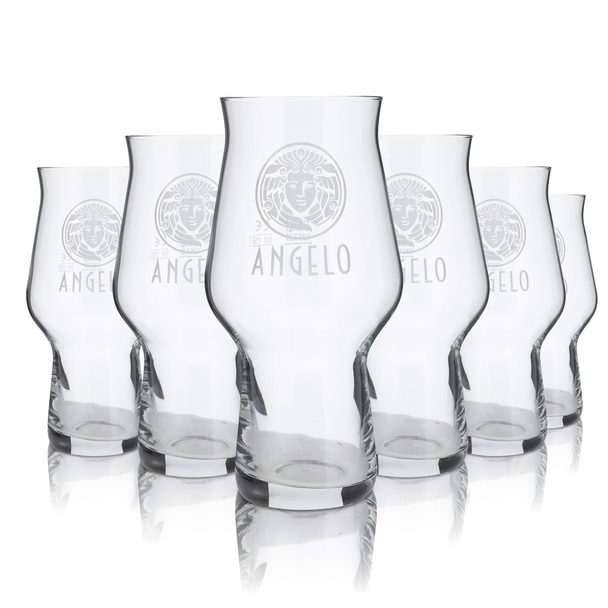 6x Poretti Angelo Glass Beer Glasses 0.25l Beer "Craft Master One White"