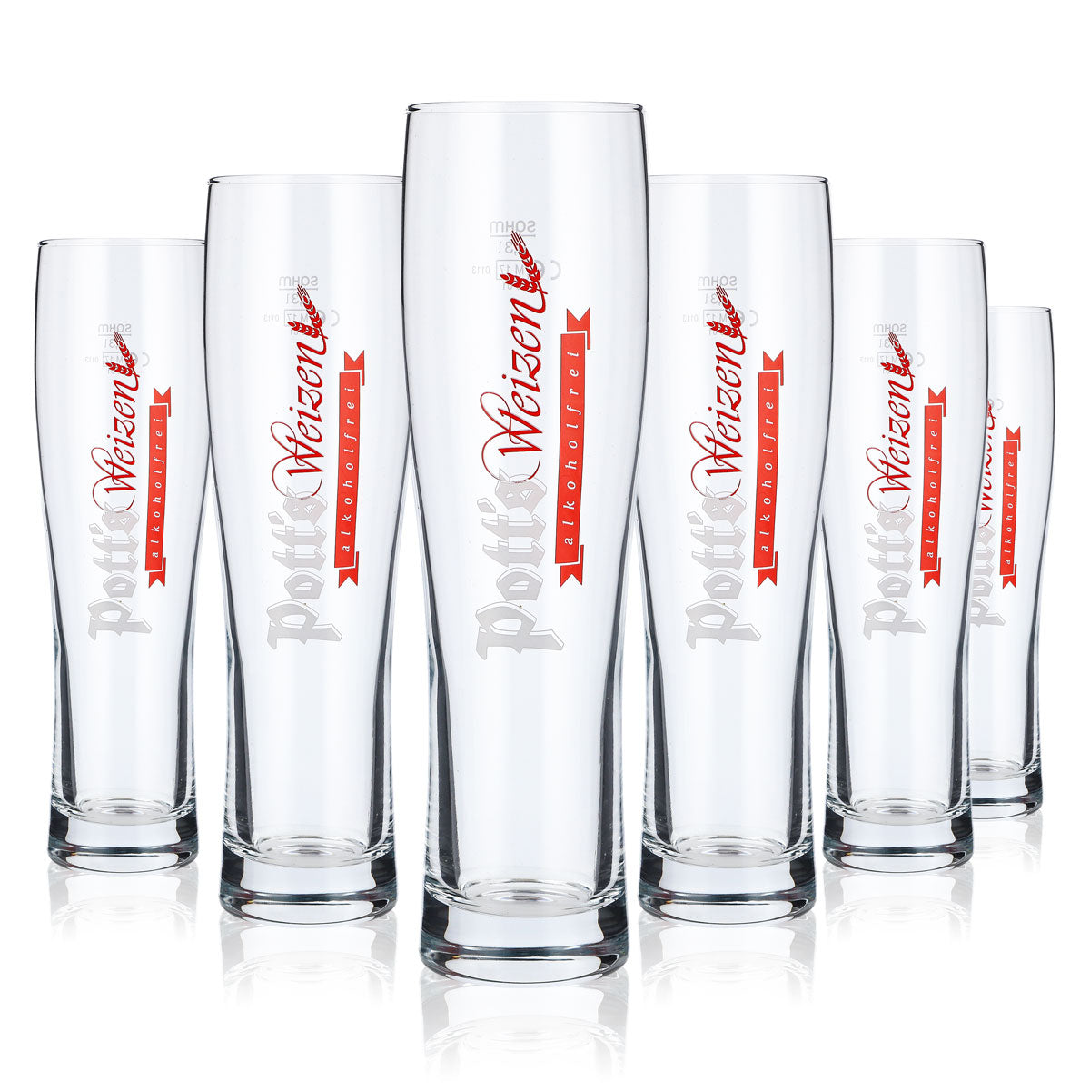 6x Potts beer glass 0.3l wheat beer glass wheat beer glasses non-alcoholic – View 5