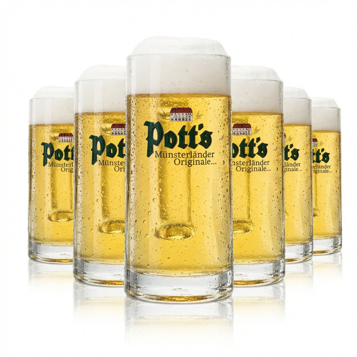 6x Potts beer glass 0.4l mug Ritzenhoff