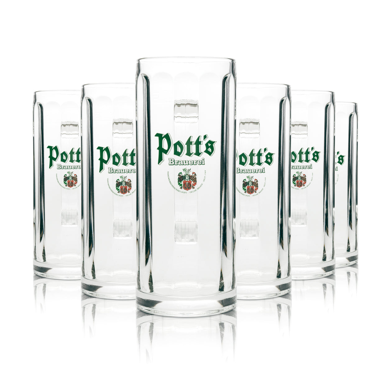 6x Potts beer glass 0.5l mug, ribbed, Rastal – View 4