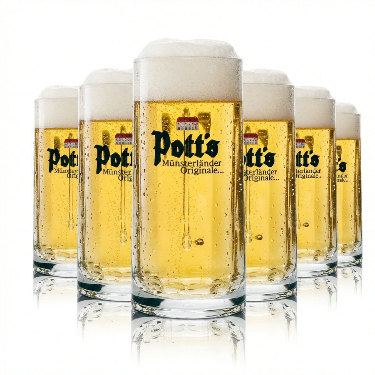 6x Potts beer glass 0.5l mug Ritzenhoff