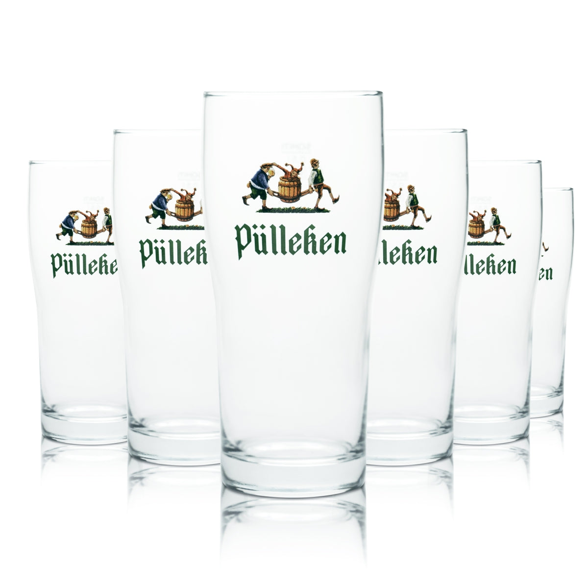 6x Pülleken Glass 0.5l Beer Glasses Mug Mug Cup Brewhouse Light Veltins