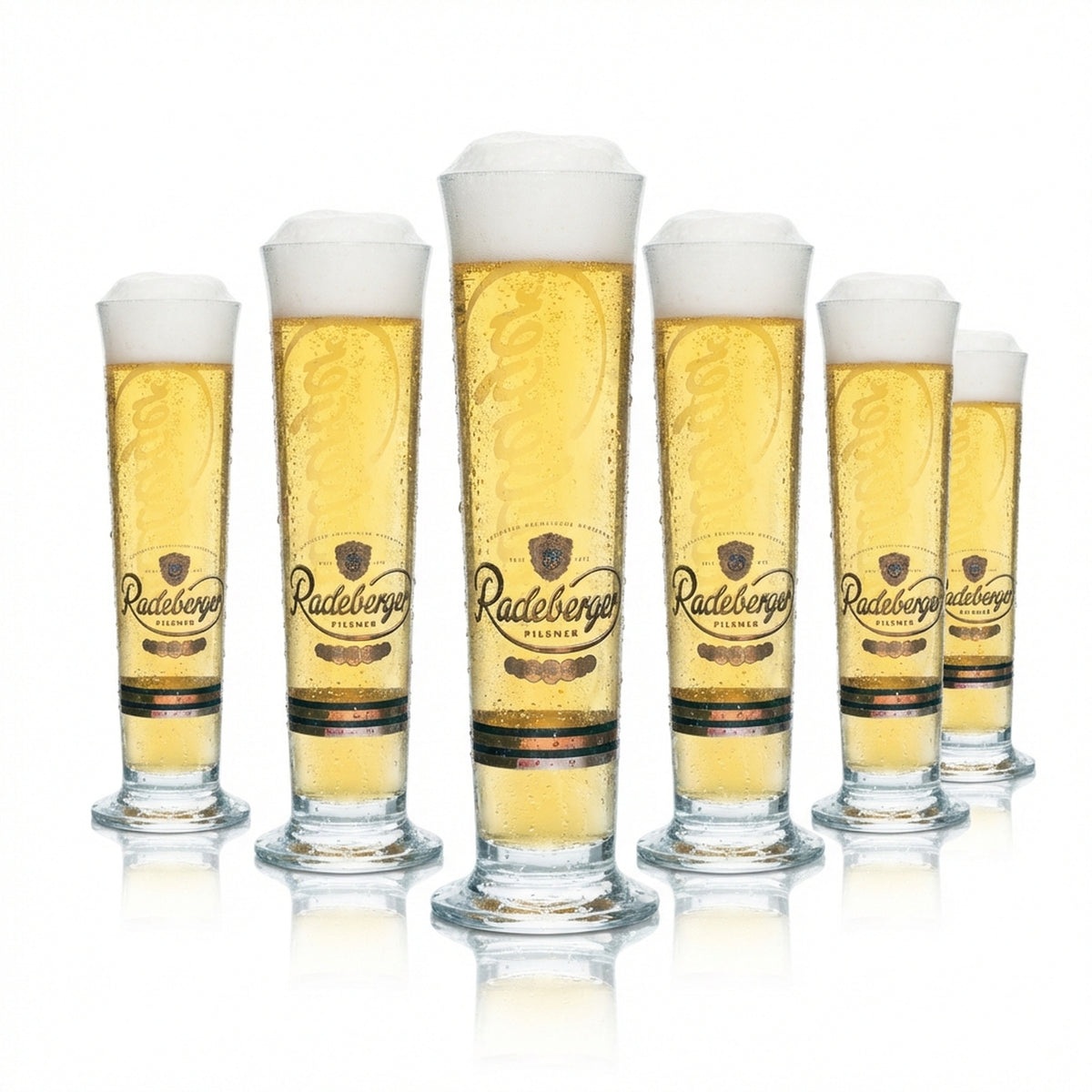 6x Radeberger beer glass 0.3l trophy tulip beer glasses Pils Gastro