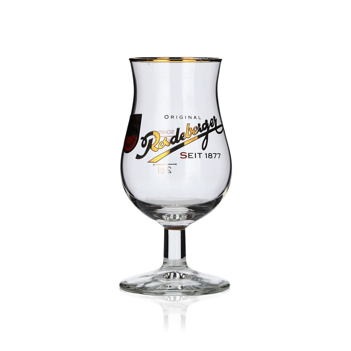 6x Radeberger herbal bitter liqueur tasting glasses Gold-rimmed glass 2/4cl – View 2