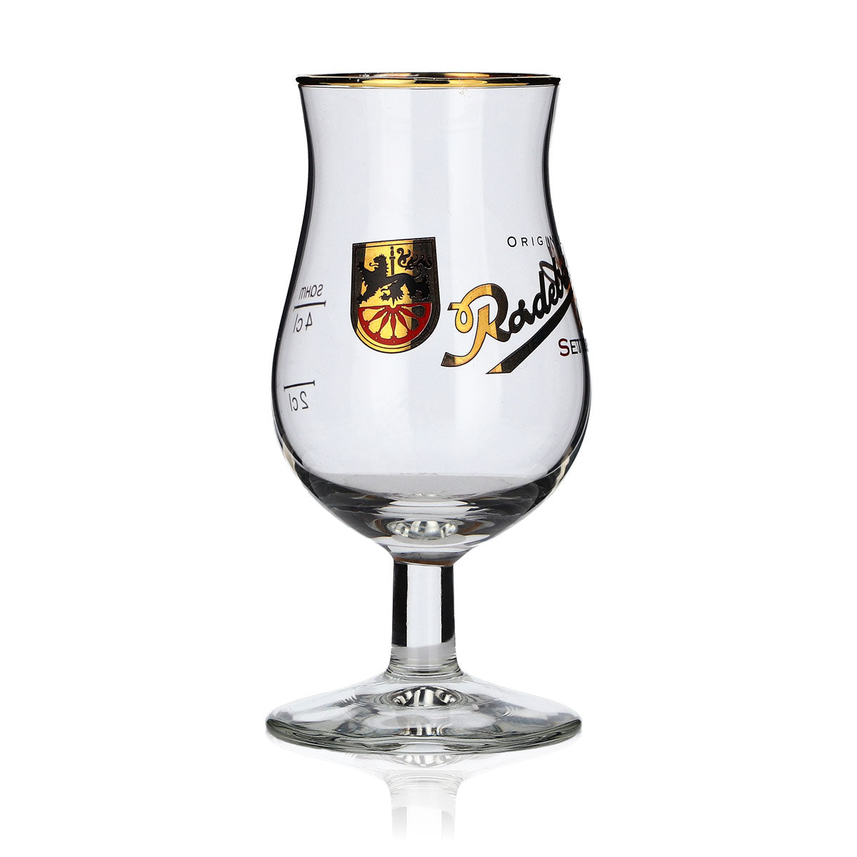6x Radeberger herbal bitter liqueur tasting glasses Gold-rimmed glass 2/4cl – View 3