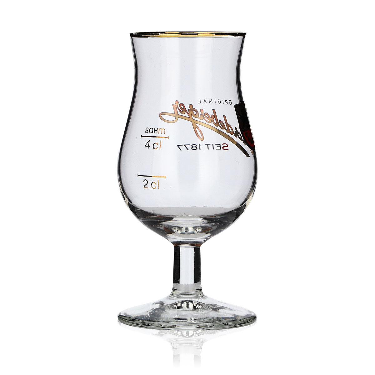 6x Radeberger herbal bitter liqueur tasting glasses Gold-rimmed glass 2/4cl – View 4