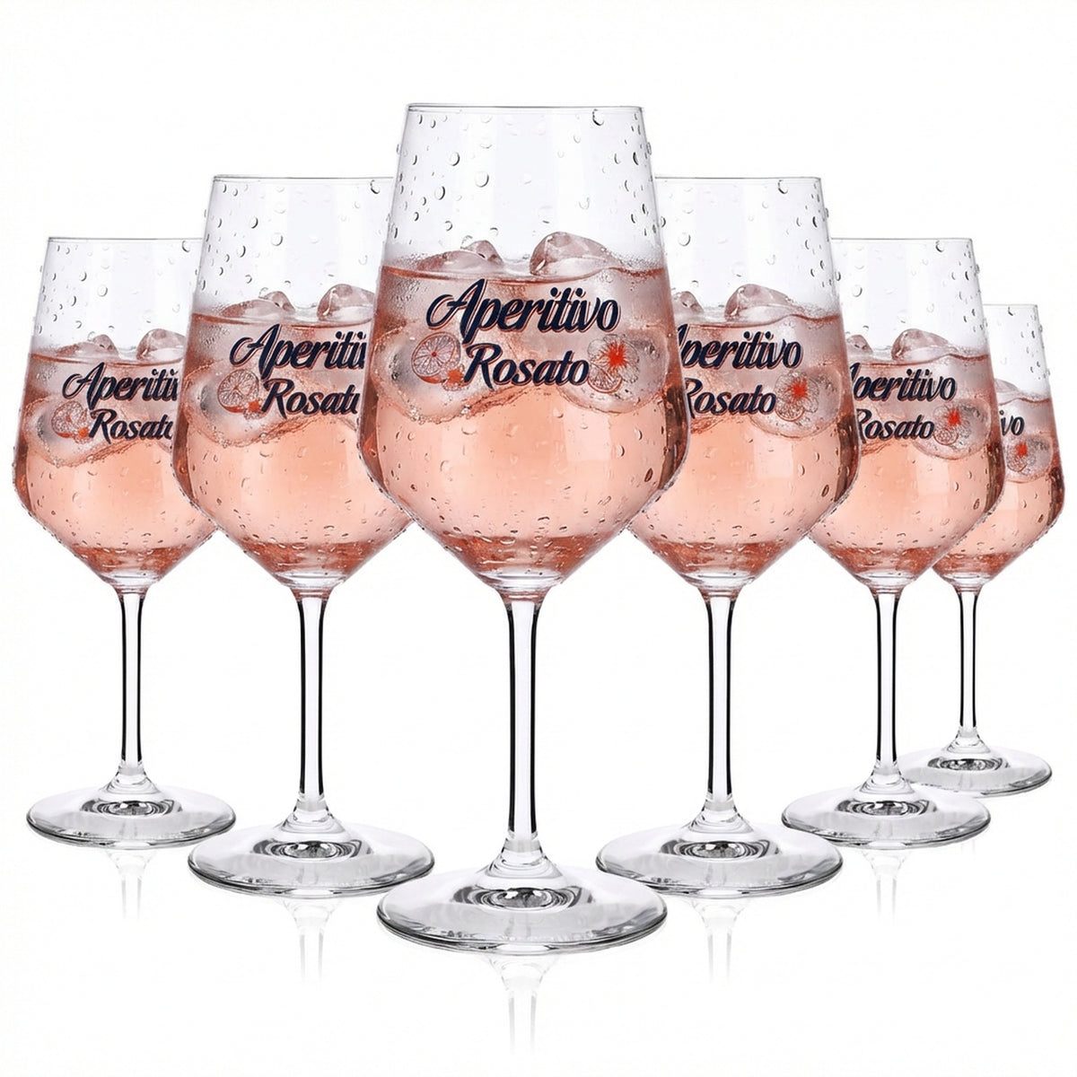 6x Ramazzotti 0.5L wine glass "Aperitivo Rosato" Rastal liqueur glasses Spritz