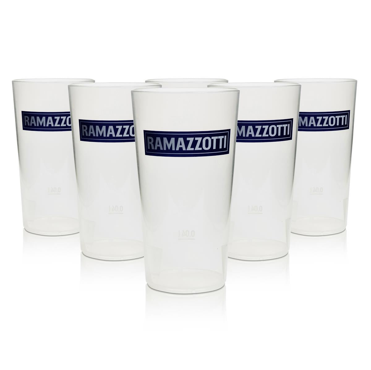 6x Ramazzotti liqueur cups, reusable, 0.3 l, Cupconcept oak, 4 cl