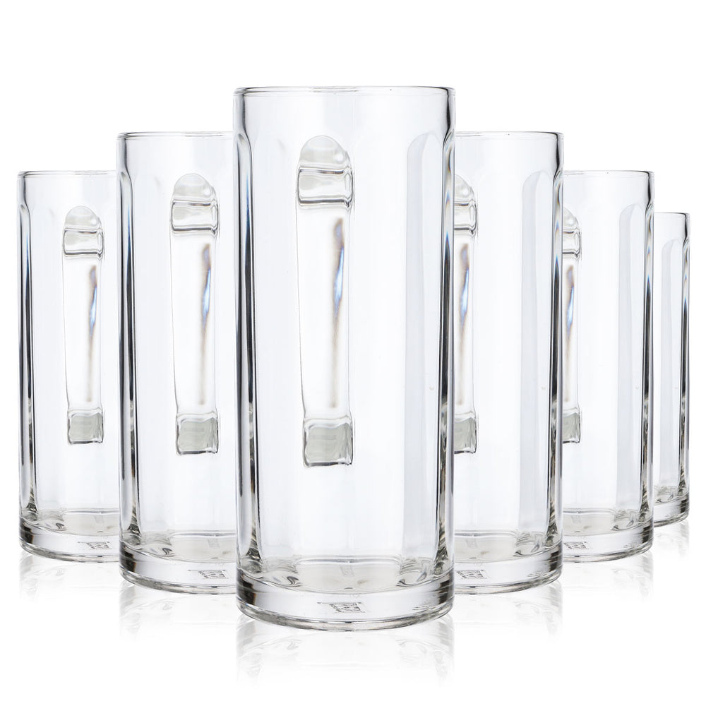 6 Rastal Beer Glasses, 0.4 L, Jug with Relief Design (Set of 6)