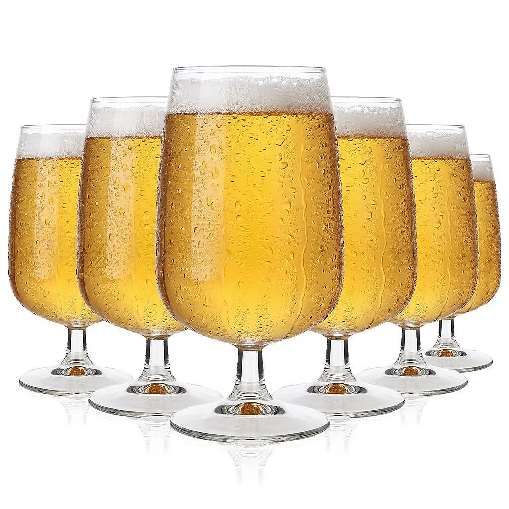 6x Rastal beer glass 0.5 l trophy beer tulip - universal glass without logo in catering quality