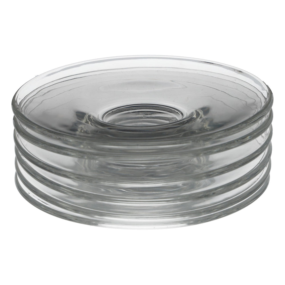 6x Rastal Glass Saucers for Espresso Cups Piattino transparent