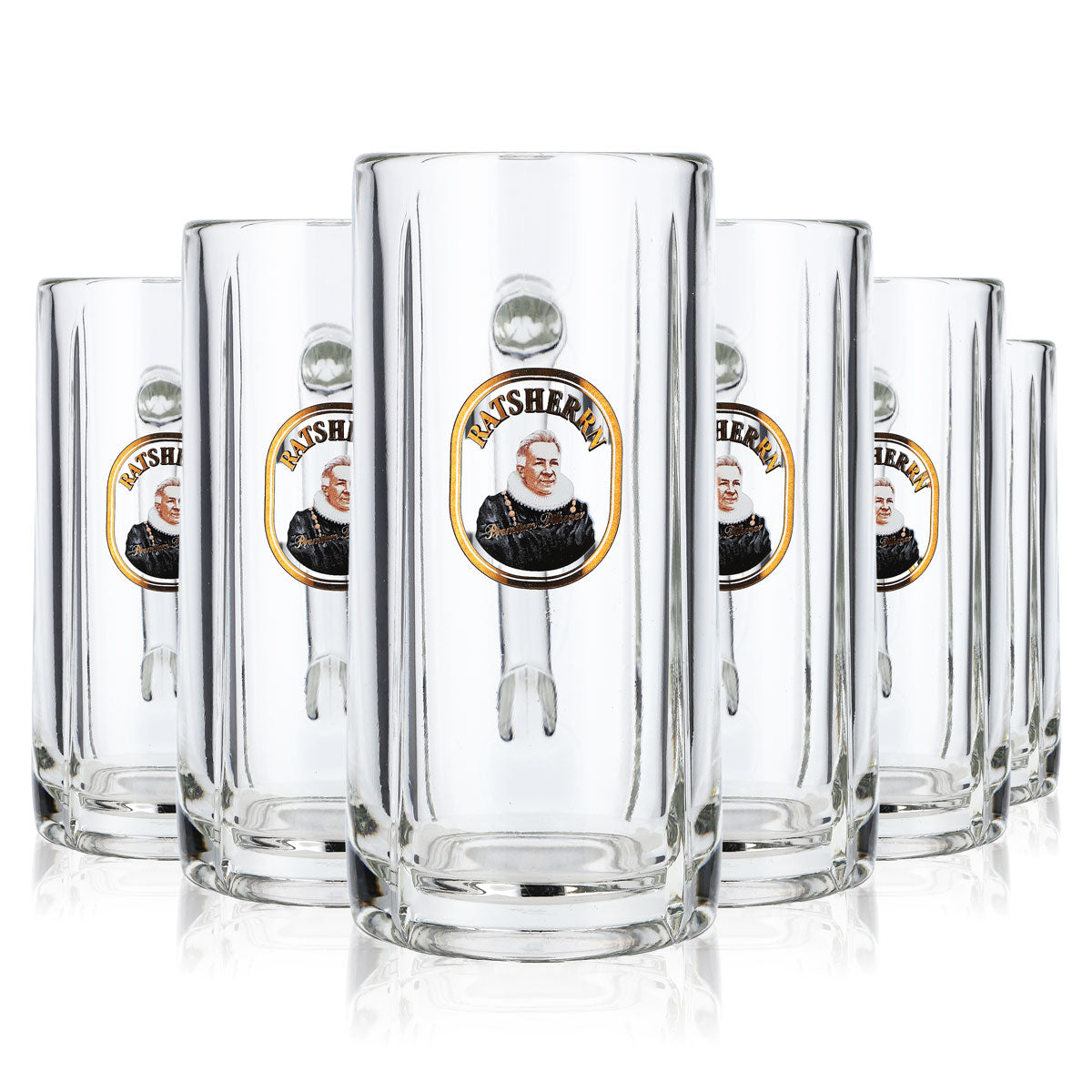 6x Ratsherrn beer beer glass beer mug glasses beer stein 0.3l old design – View 7