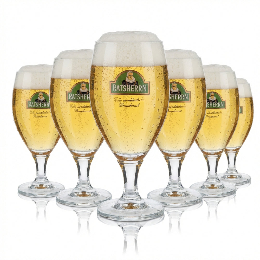 6x Ratsherrn Pils Glass 0.4l Beer Glasses Trophy Glass Beer Glasses Ritzenhoff