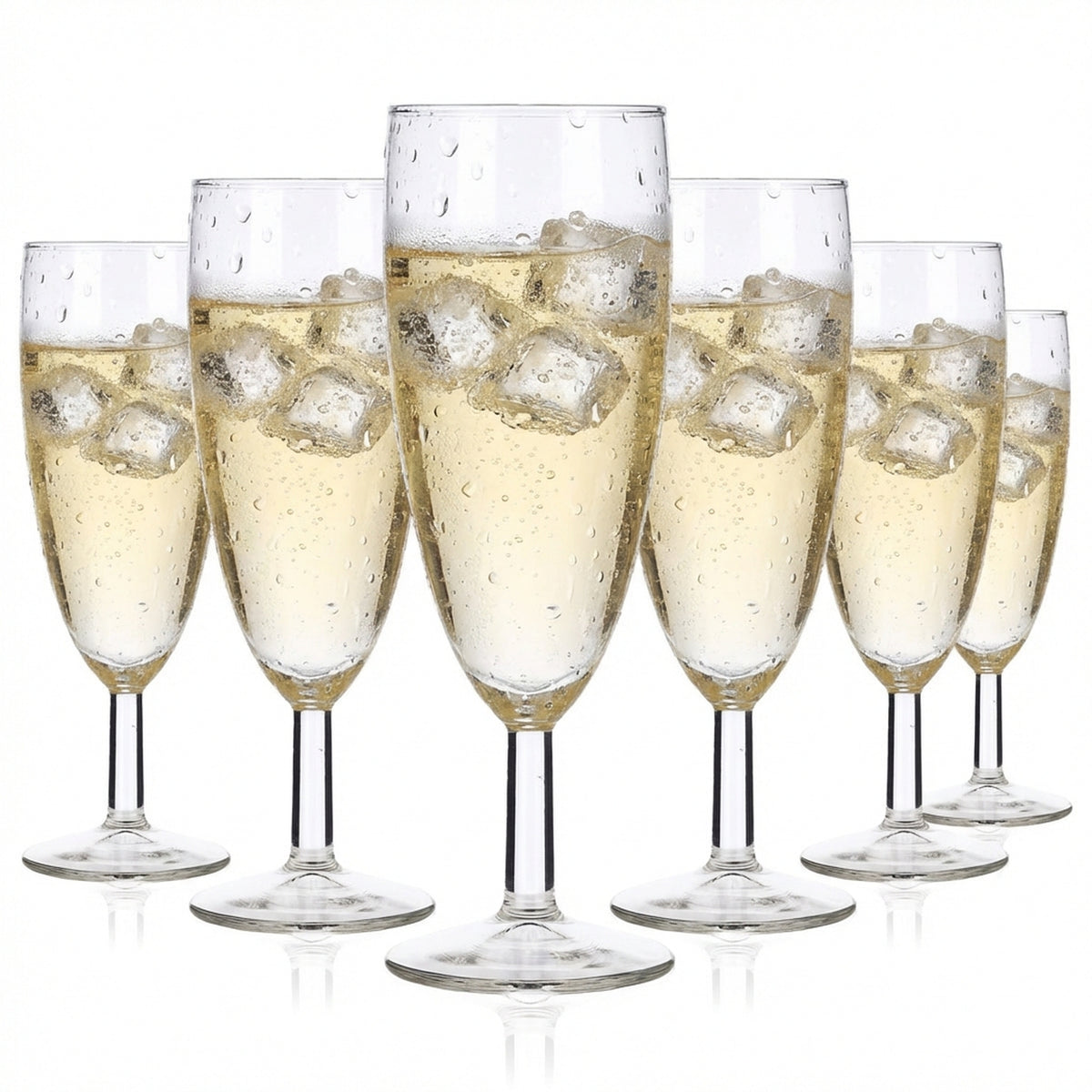 6x Ravenhead Sparkling Wine Glasses Flute Glasses Sparkling Wine Glasses Sparkling Wine Goblet Flute 0.1l