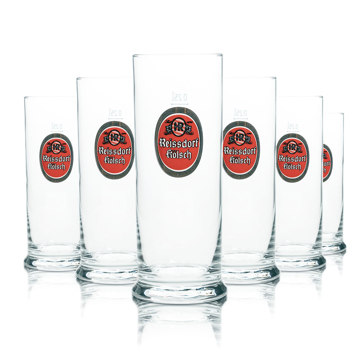 6x Reissdorf beer glass 0.25l Kölsch mug glasses Cologne Kölsch glass brewer – View 4