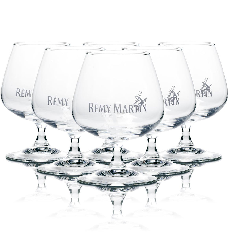 6x Remy Martin Cognac Glass Snifter Tumbler Swivel