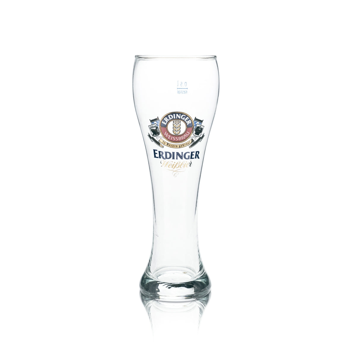 6x Retro Erdinger Wheat Beer Glasses - 0.5l Hefeweizen Glass Set Bavarian Design – View 2