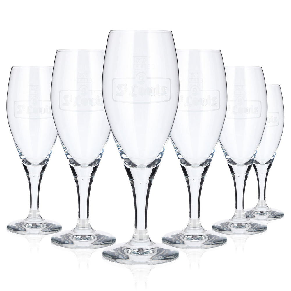 6 Ritzenhoff Beer Glasses, 0.25 L, Trophy Shape, White Logo
