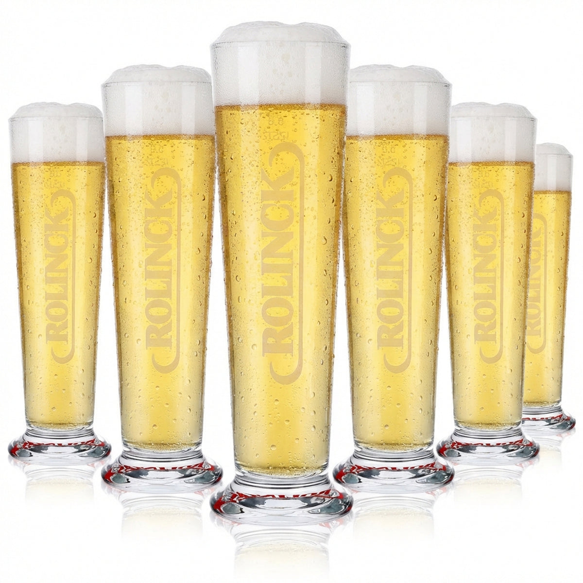 6x Rolinck Beer Glass Beer Glasses 0.3l Mug/Cup Rastal Bar
