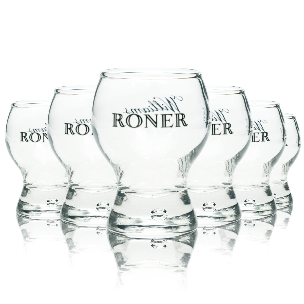 6x Roner liqueur glass 2cl schnapps shot short tasting Williams pear glasses stamper