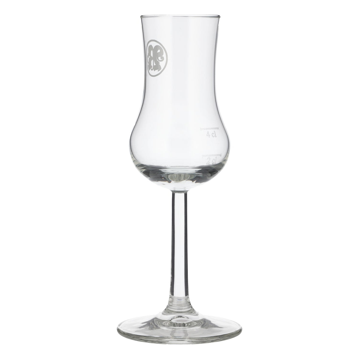 6x Roner Schnaps Shot Glasses Glass 2cl/4cl Grappa Glass "R" Logo White Rastal – View 4