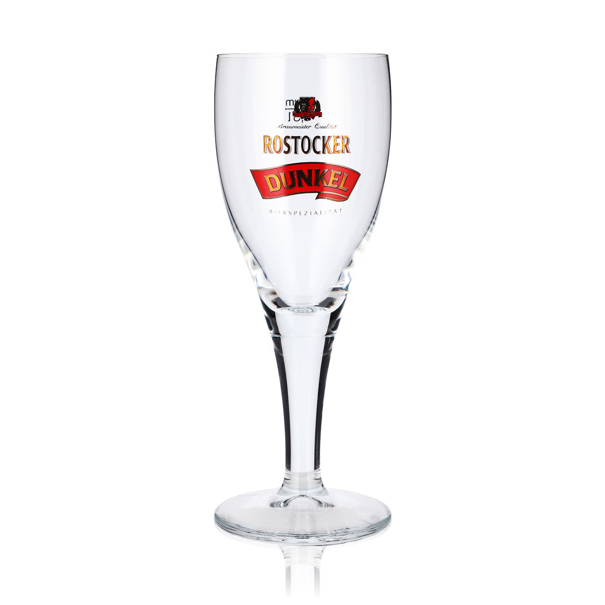 6 Rostock Beer Glasses, 0.3 L, Goblet-Shaped, Dark Red Logo, Sahm – View 2