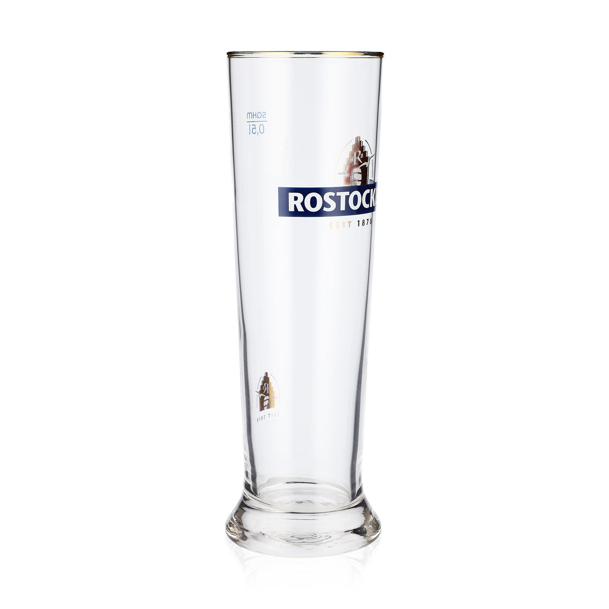6x Rostock beer glasses 0.5l goblets with gold rim – View 3