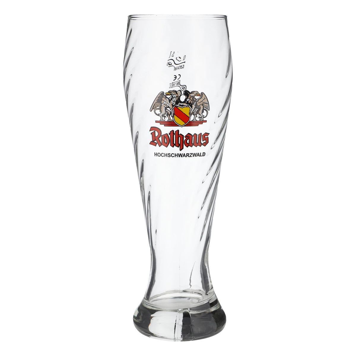 6x Rothaus wheat beer glass 0.5l elegant relief contour glass set calibrated for catering – View 2