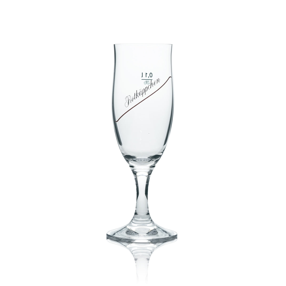 6x Little Red Riding Hood Sparkling Wine Glass Sparkling Wine Flute 0.1l red line – View 2