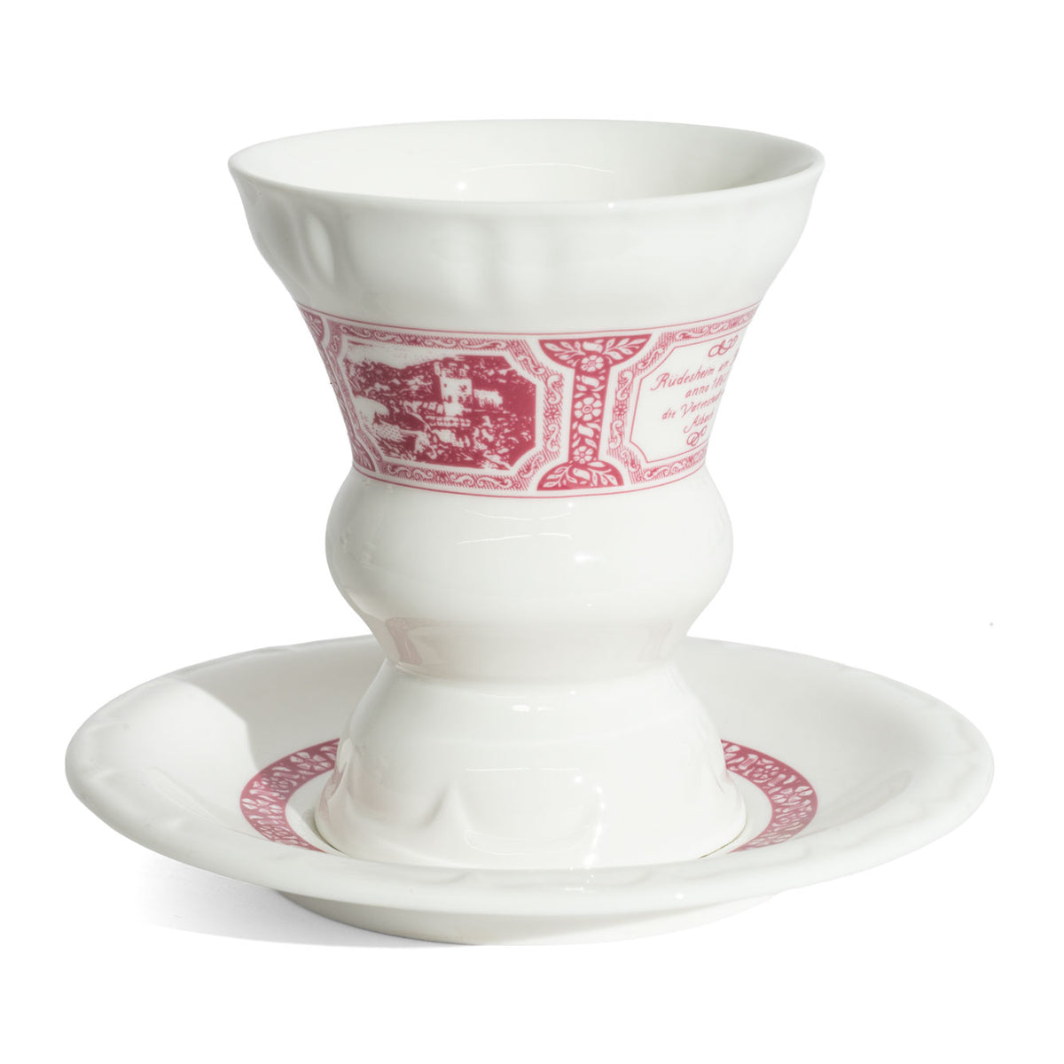 6x Rüdesheimer Kaffee Asbach Collection Glass 0.26l Cup + Saucer Ceramic – View 2