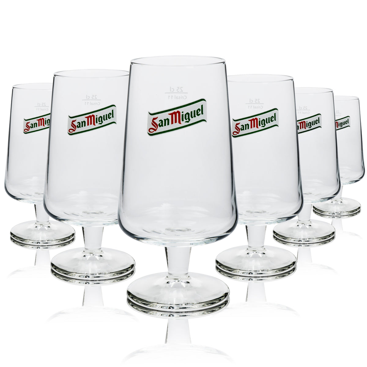 6x San Miguel beer glass 0.25l Copas trophy – View 4