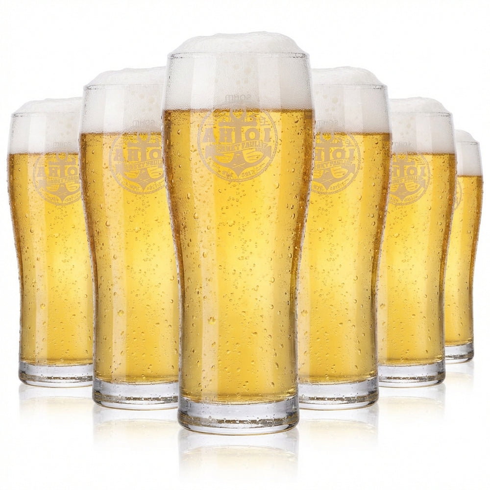 6x Sankt Pauli beer glasses, 0.3 l, Ahoi Willi mug glasses, Reeperbahn Kiez Kneipe set