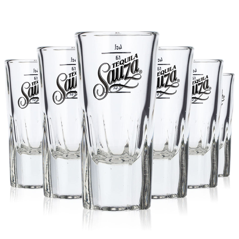 6 Sauza Tequila Glasses, 2 cl/4 cl Shot Glasses, Liqueur Glasses, Stamper Glasses (Set of 6)