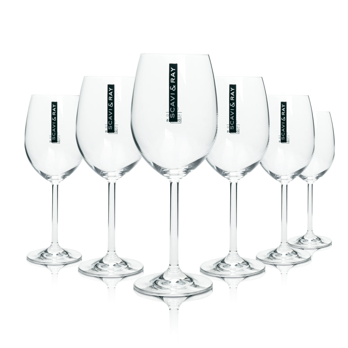 6x Scavi & Ray Sparkling Wine Glass 450ml Leonardo Graduation Mark 0.2l Glasses Ice Hugo