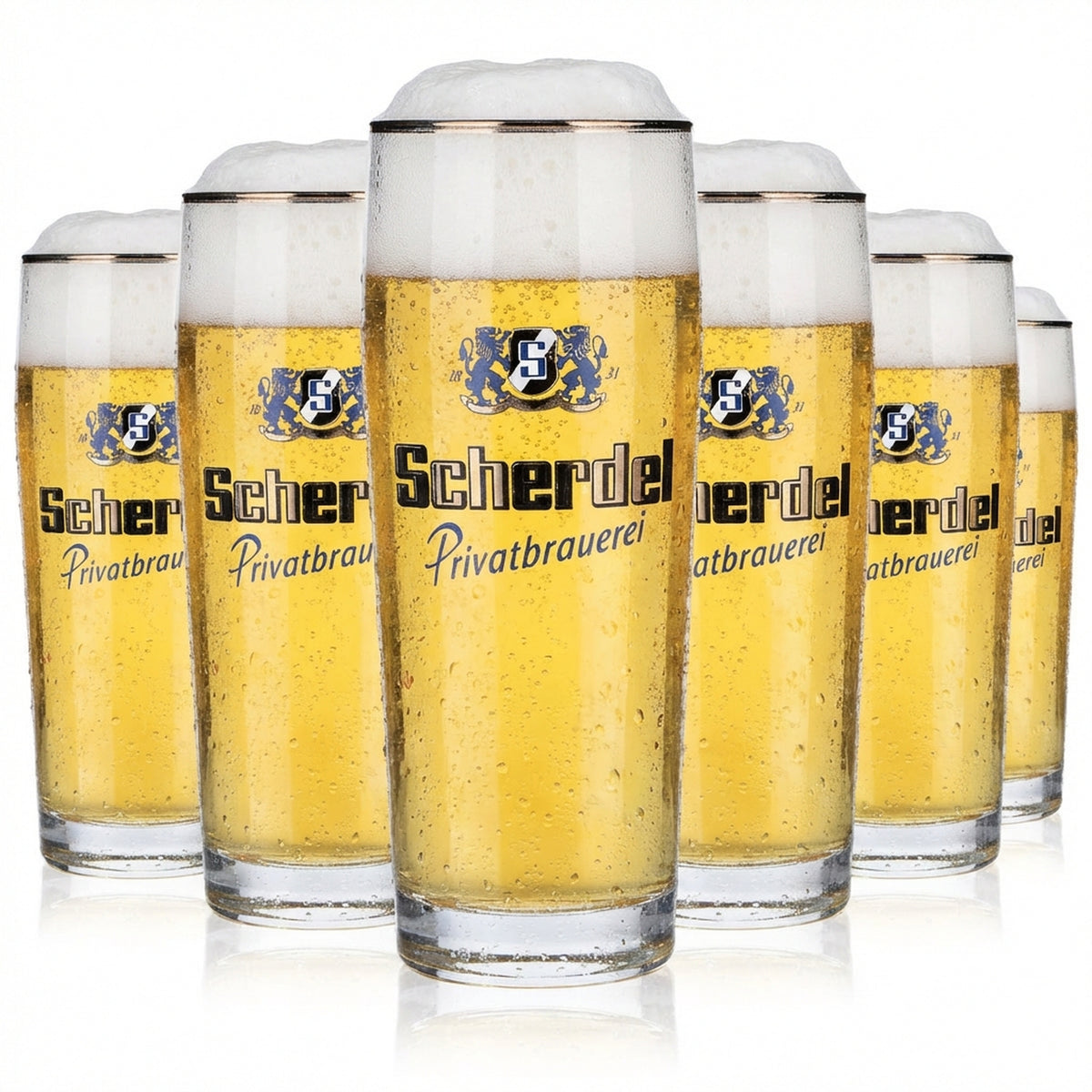 6x Scherdel Beer Glass Beer Glasses 0.25l Willibecher "Private Brewery" Rastal
