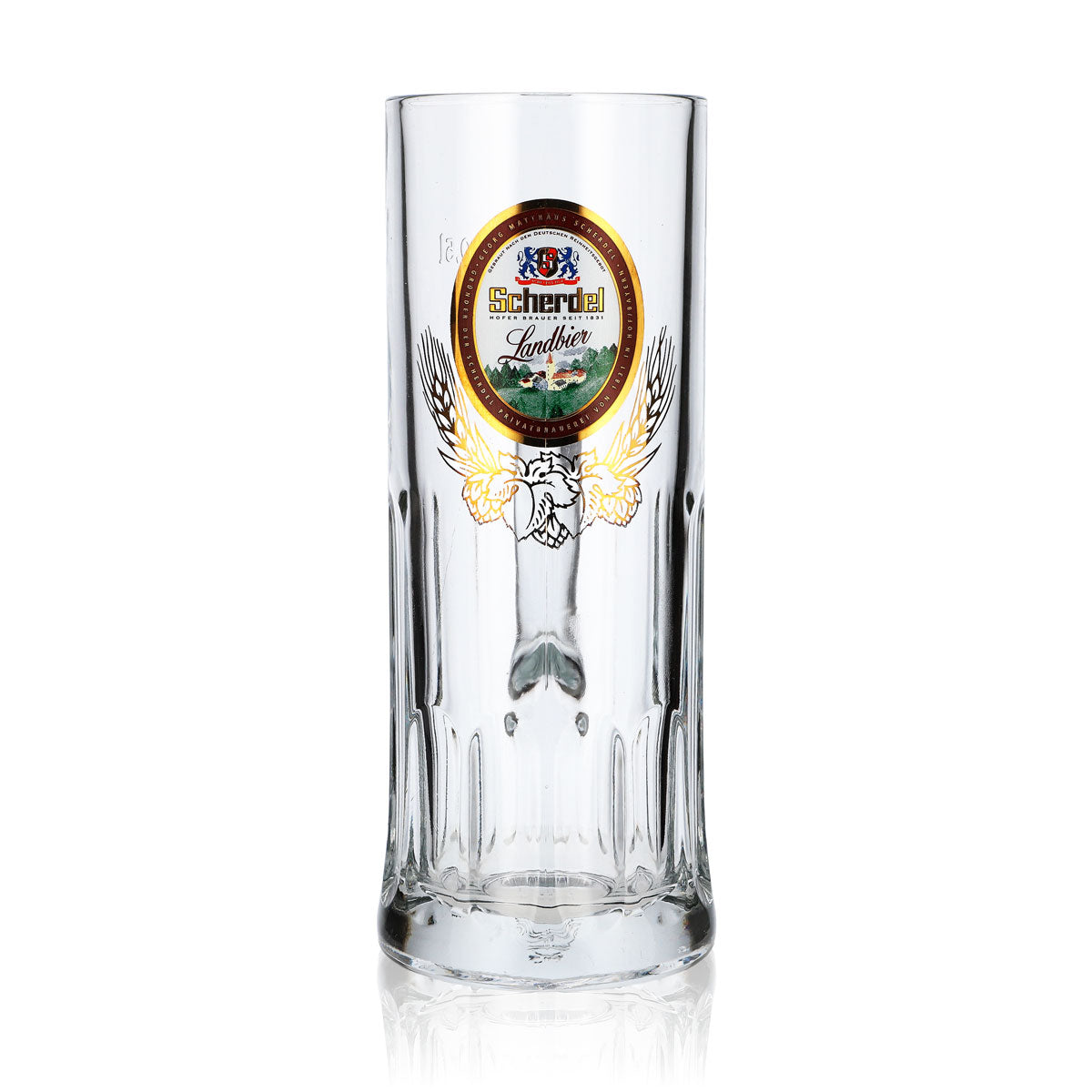 6x Scherdel beer glass beer mug 0.5l jug with gold decoration relief – View 2