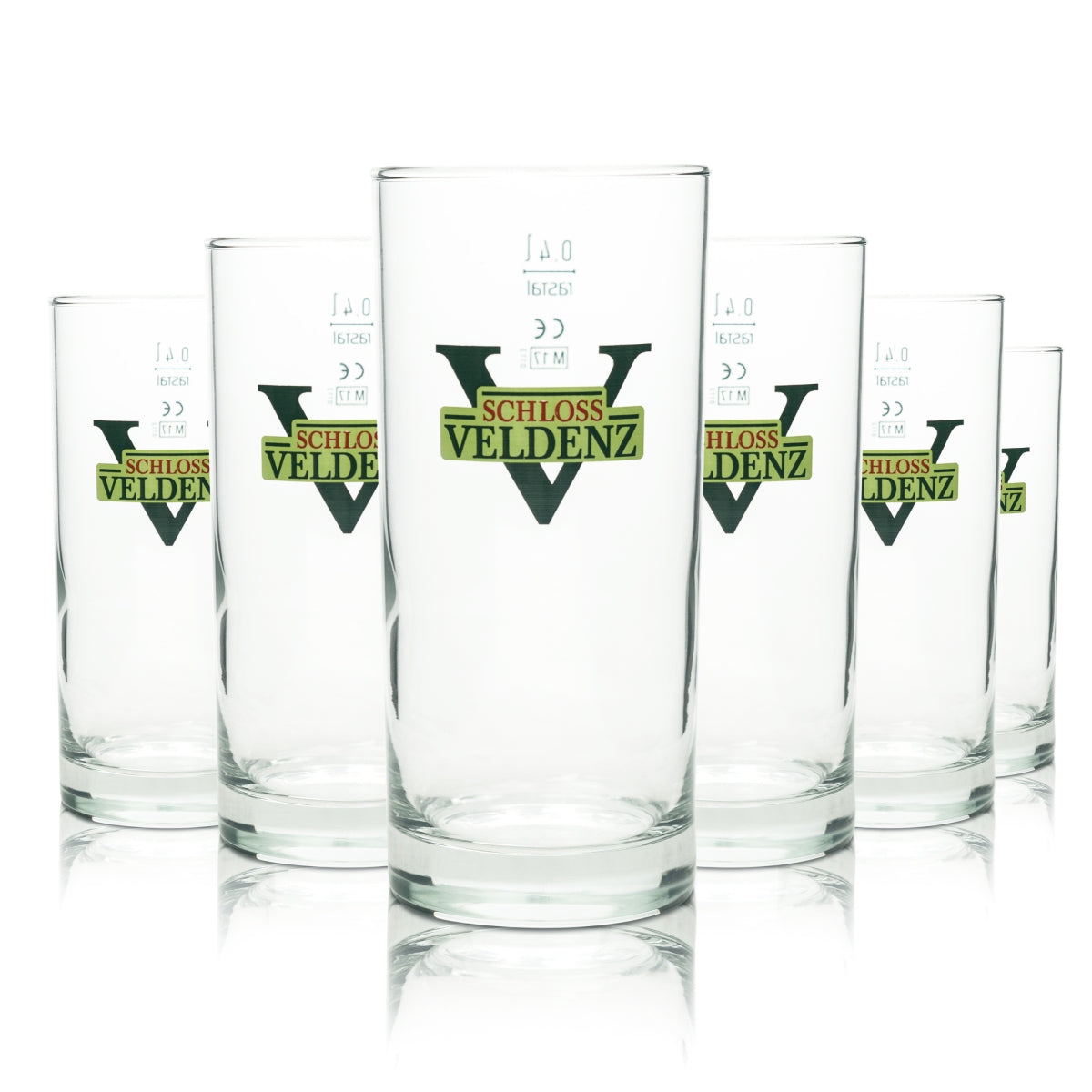 6x Veldenz Castle juice glass, 0.4 l cup, Amsterdam Rastal Gastro Hotel glasses