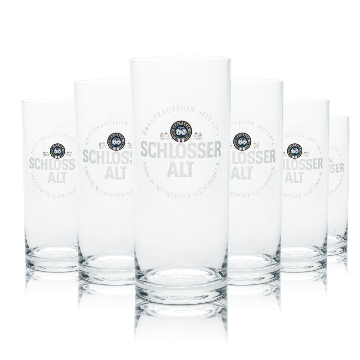 6x Schlösser Alt Beer Glass 0.3l Mug Cup Bar Glasses Brewery Gastro Oak