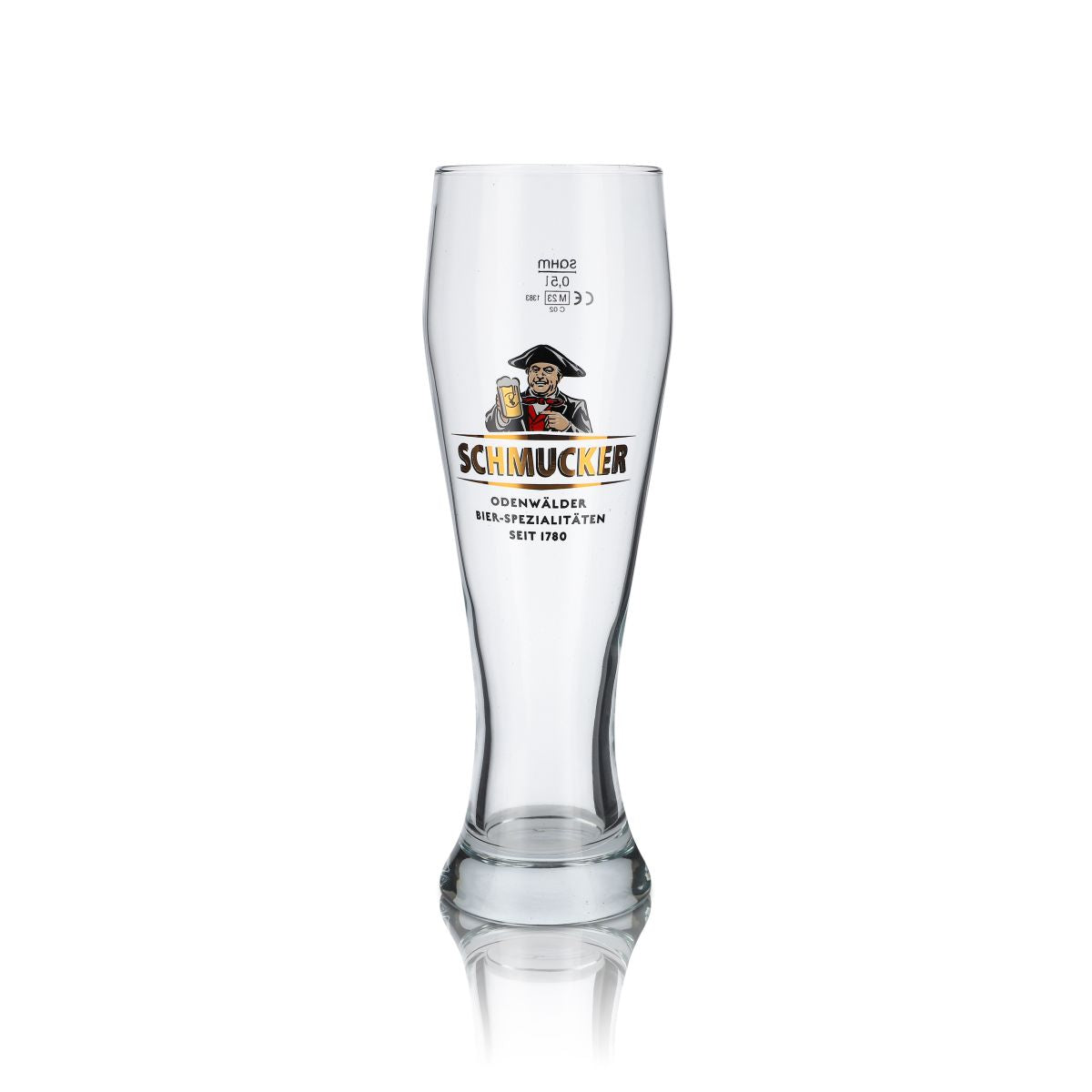 6x Schmucker glass 0.5l wheat beer glass Hefeweizen glass set Odenwälder Brauerei – View 2