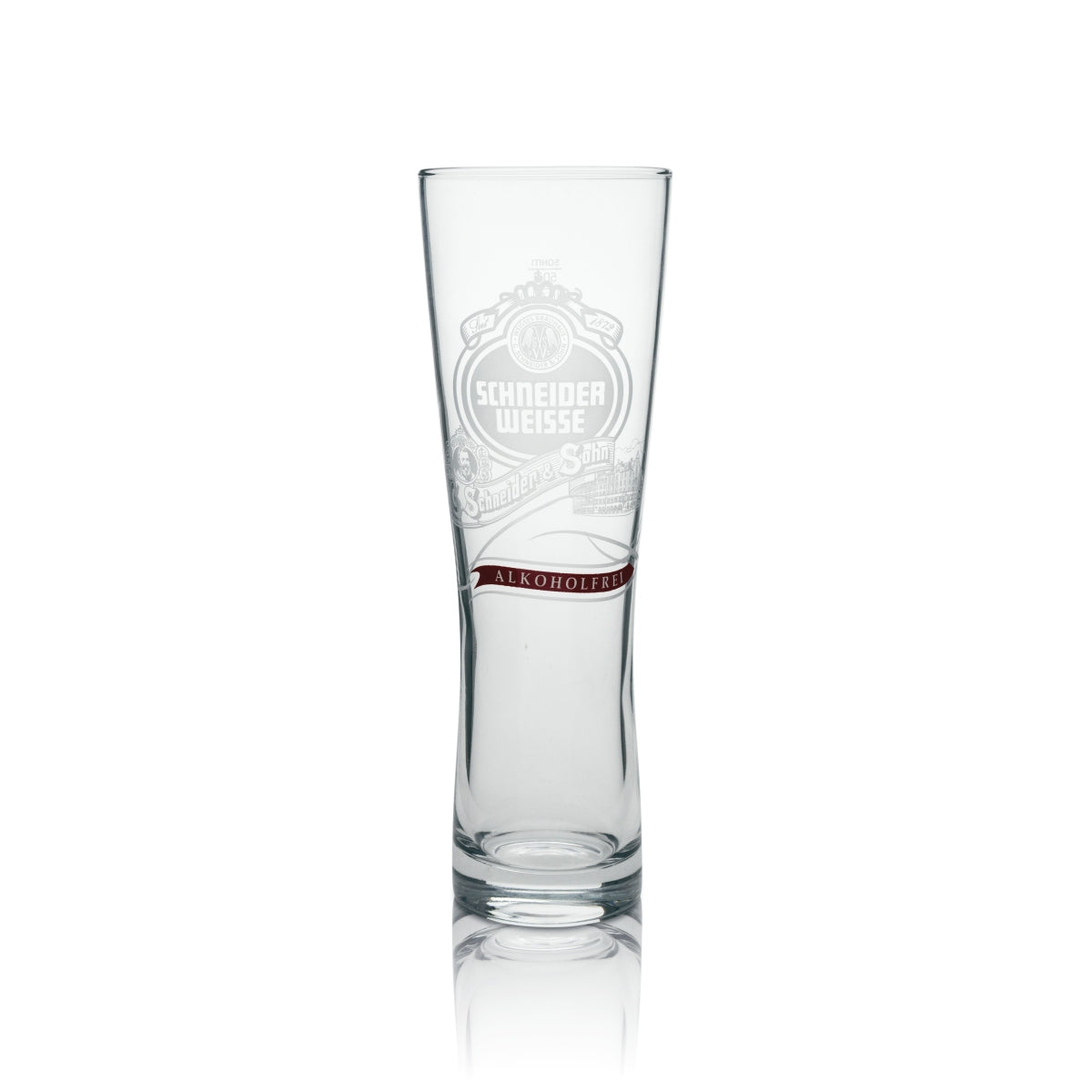 6x Schneider Weisse Beer Glass Wheat Beer Non-Alcoholic Red Lettering Across 0.5l Sahm – View 2