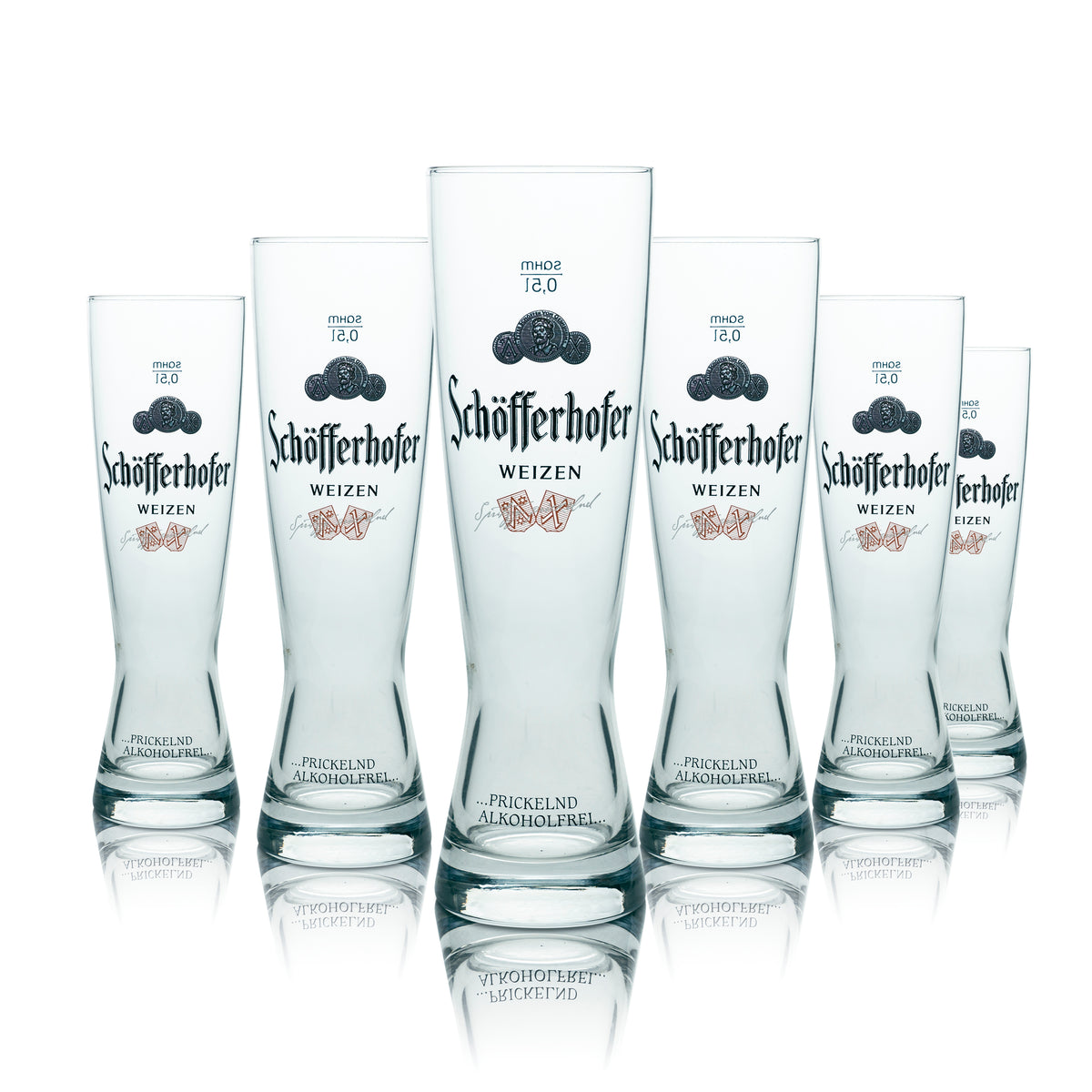 6x Schöfferhofer beer glass 0.5l wheat beer glass "Spritzig Prickelnd" Sahm – View 5