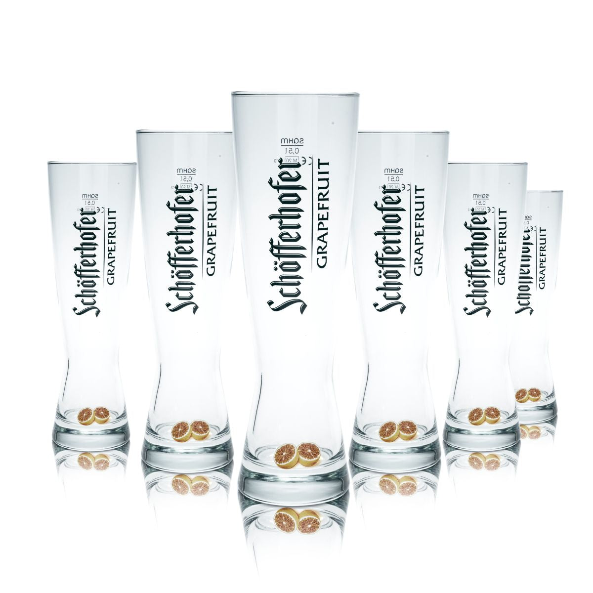 6x Schöfferhofer beer glass 0.5l wheat beer glass Grapefruit Hefezweizen glass set