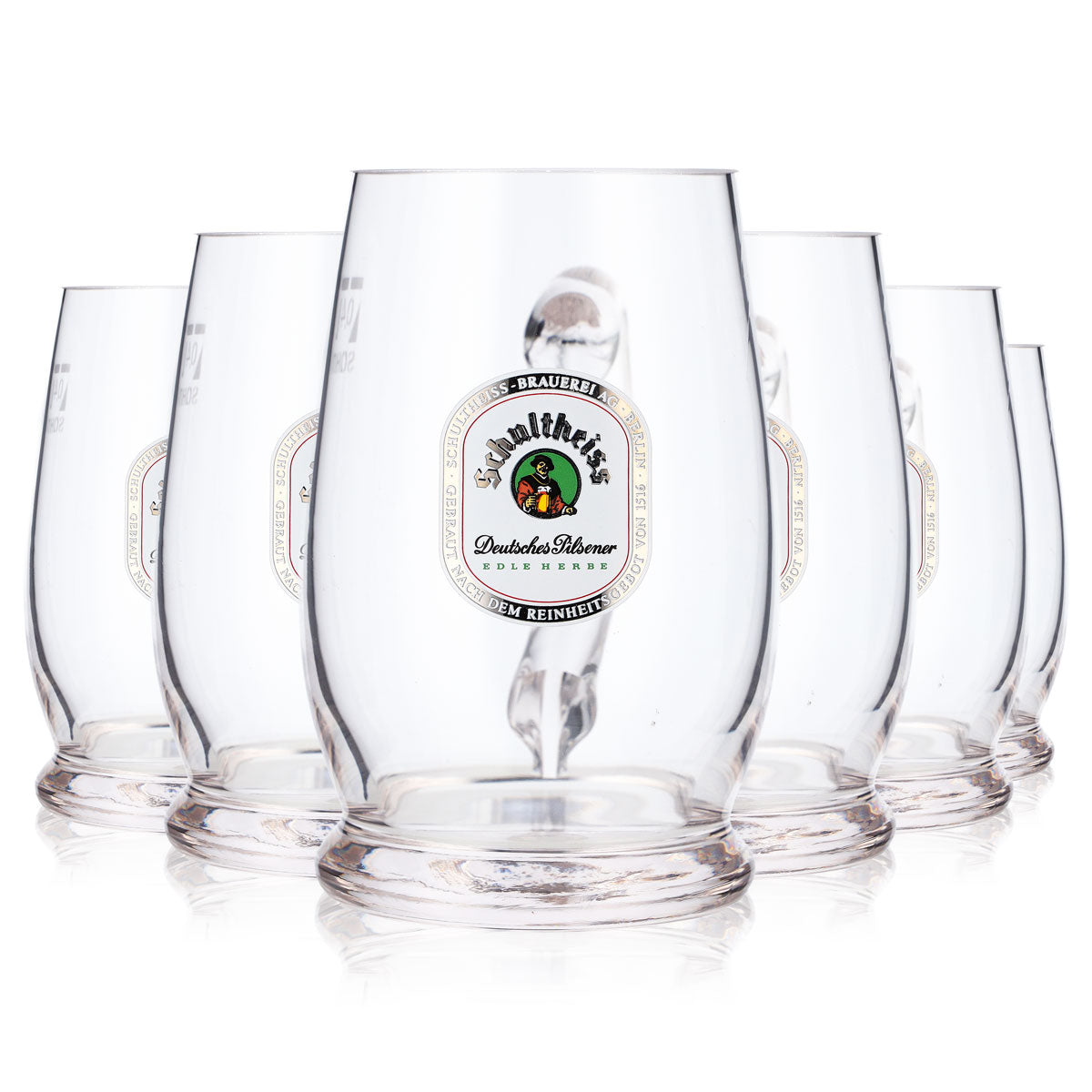 6x Schultheiss Lager Beer Beer Glass 0.4l Mug Seidel Riva German Pilsner – View 7