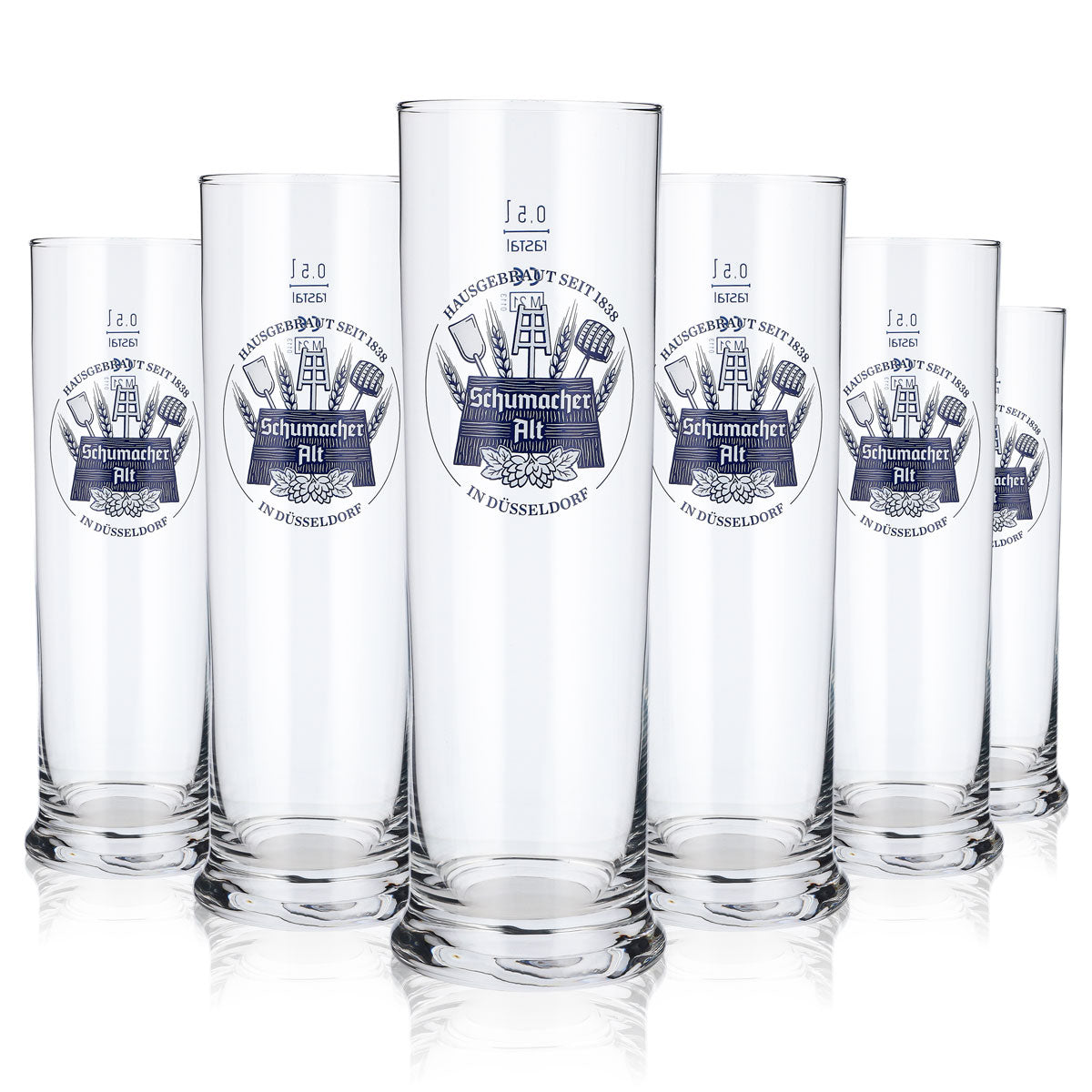 6x Schumacher Beer Glass Altbier Glasses Glasses 0.5l Bar Düsseldorf – View 5