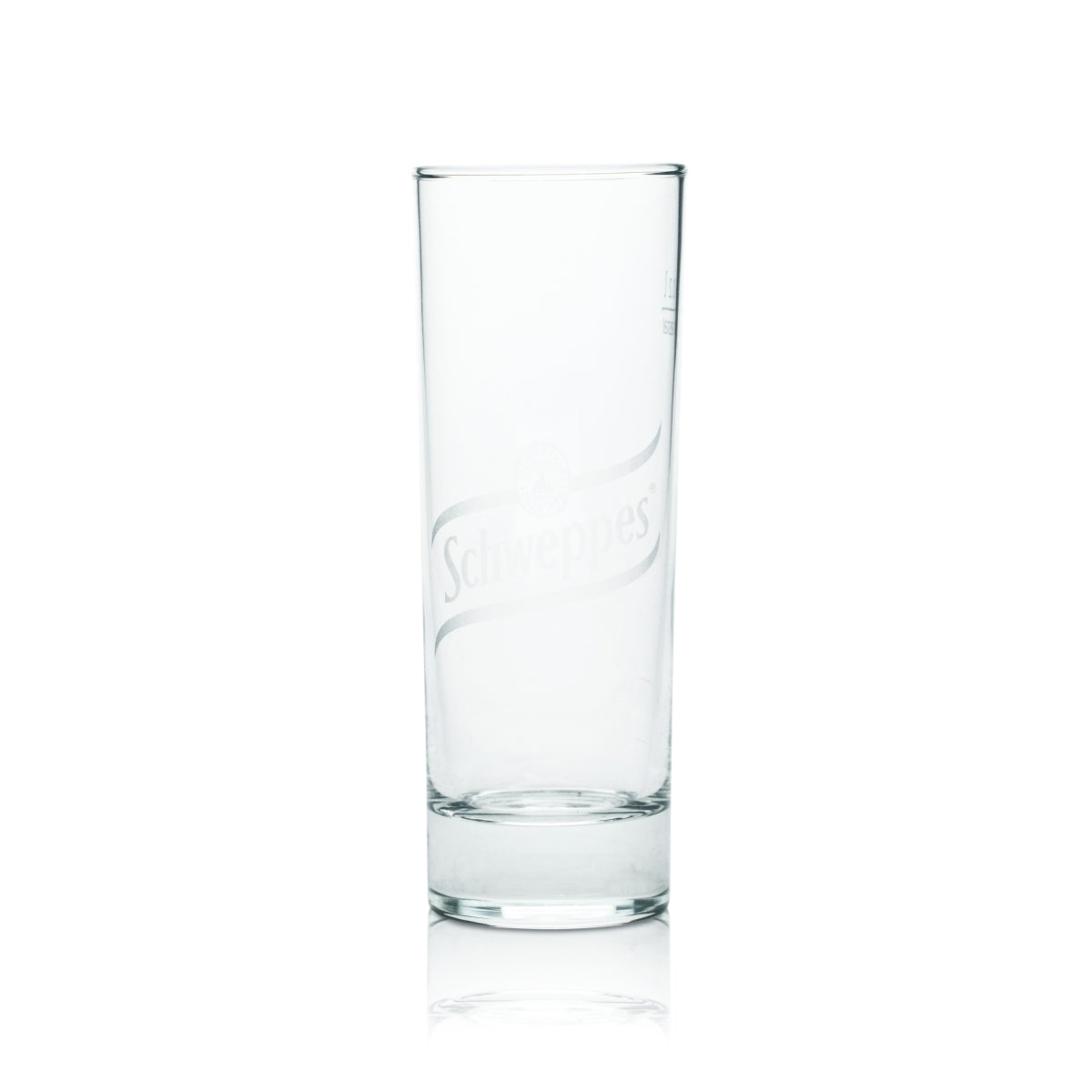 6x Schweppes glass 0.2l long drink cup glasses soda soft drink catering calibrated – View 2